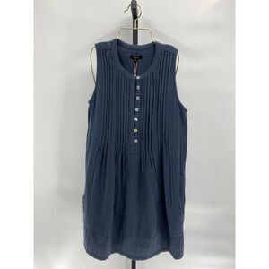 Quince Navy Sleeveless Dress